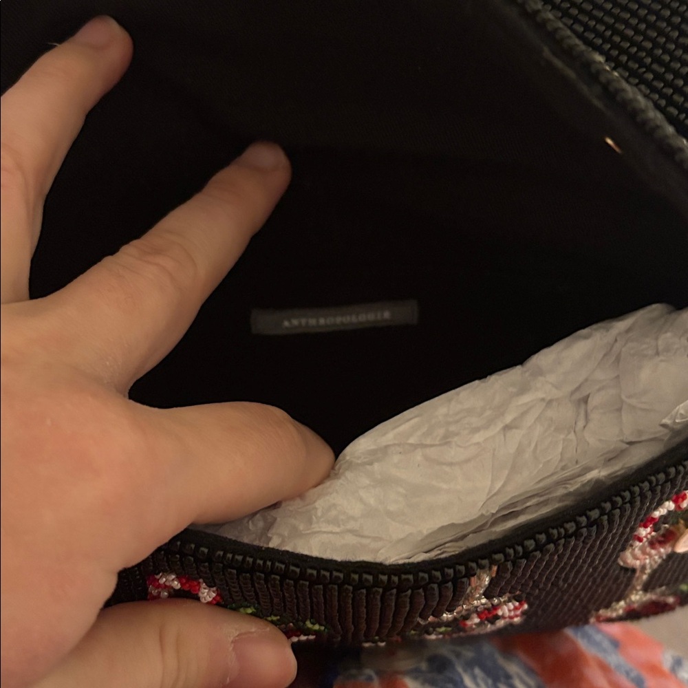 Anthropologie Fiona food & drink edition: Black Cocktail Motif Shoulder Bag NWOT - Picture 10 of 10